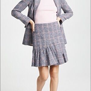 Rebecca Taylor tweedy plaid skirt